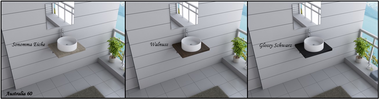 Waschtischplatte Waschtisch massiv Badmöbel Waschtischkonsole Platte