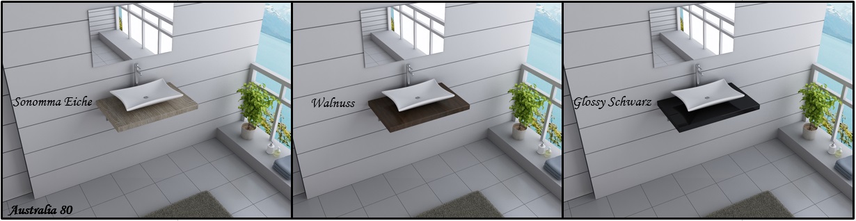 Waschtischplatte Waschtisch massiv Badmöbel Waschtischkonsole Platte